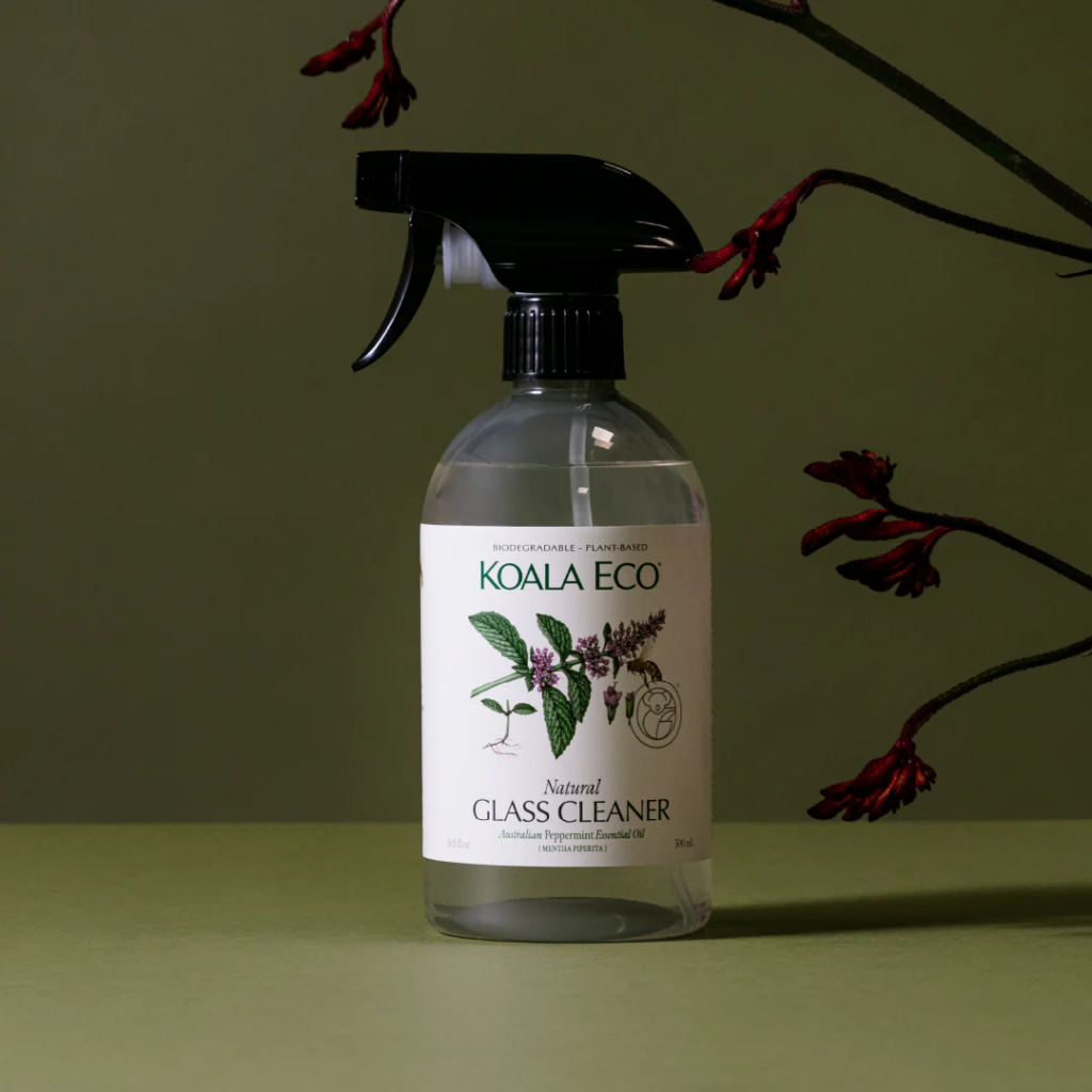 best eco friendly house cleaning products: Koala Eco Peppermint Essential Oil Glass Cleaner