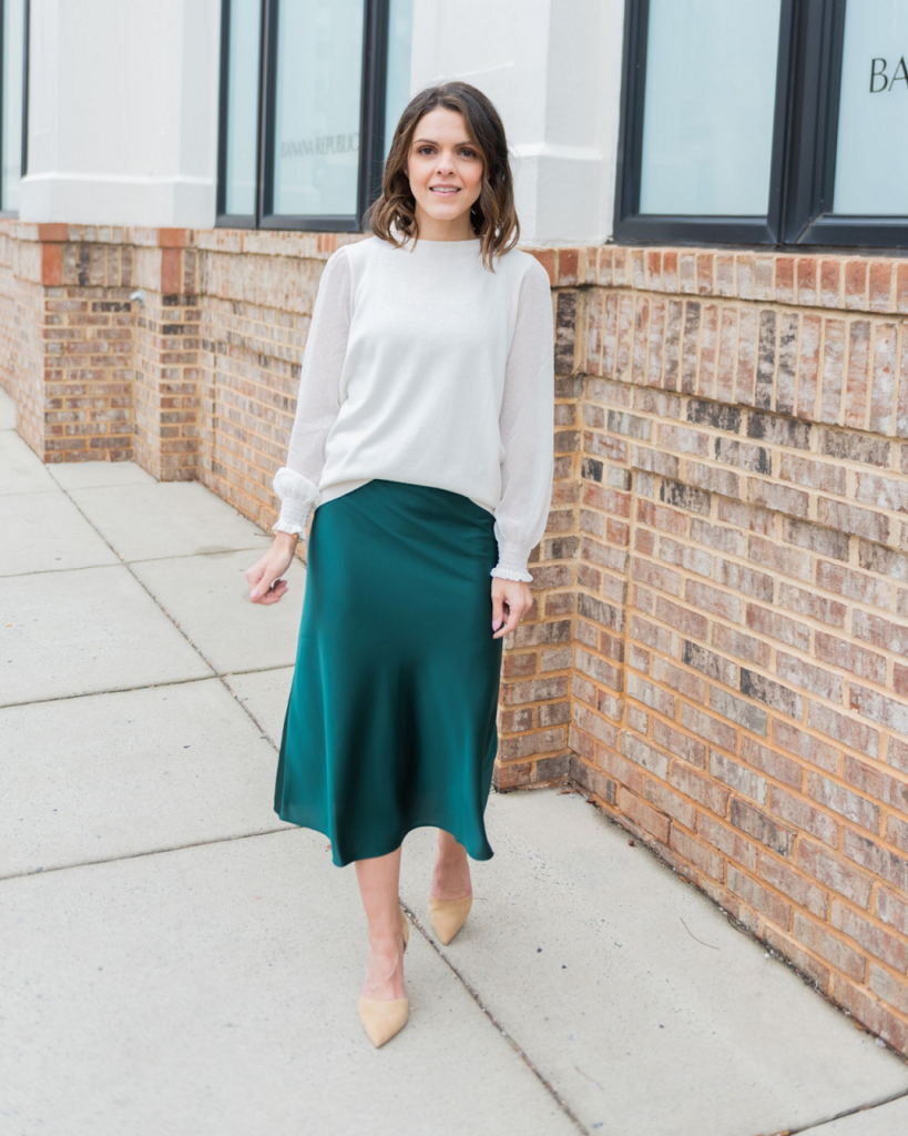 how to style midi skirt In Simple Color Palettes