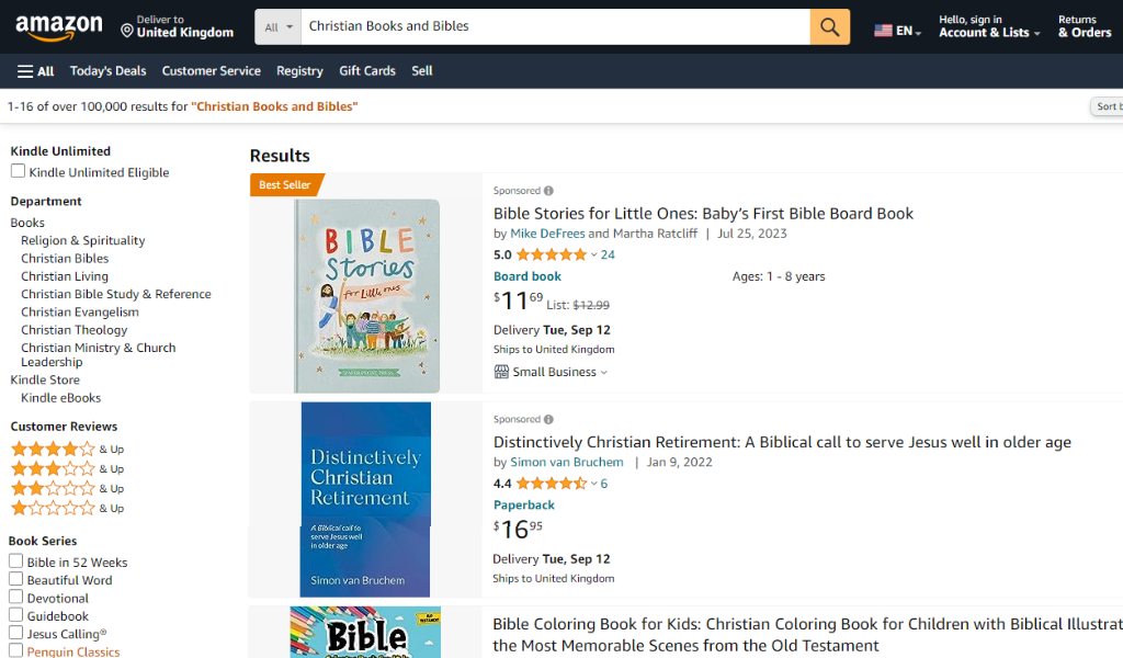 Amazon: Christian Books and Bibles