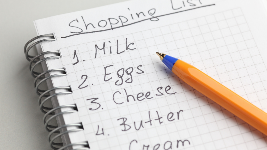 create a shopping list