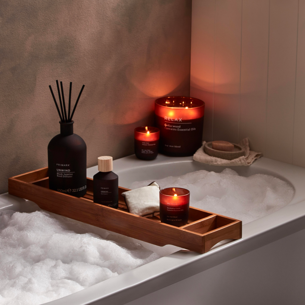 where to put candles in your home: Bathroom